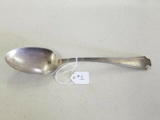 Gorham Fairfax 1910 Sterling Silver Table Serving Spoon No Mono 8 3/8 " 67 G.  1