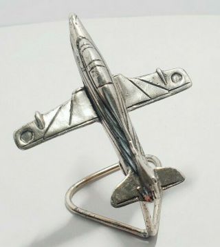 Vintage Solid Silver Italian miniature of a Large Fighter Plane Hallmarked. 2