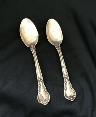 Gorham Chantilly Pat.  95 Sterling Silver 2 Teaspoons 50 Gms 5.  75 Inches