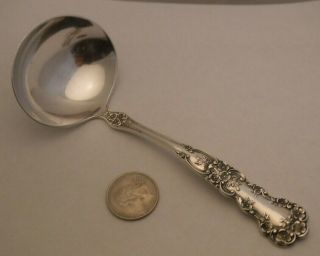 Gorham Buttercup Sterling Silver Solid Gravy Ladle,  No Mono,  Old Mark – 6 1/8 "