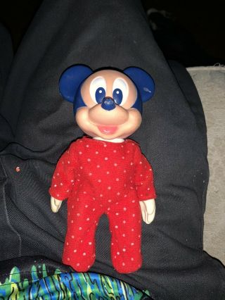 Vintage 1984 Rubber Mickey Mouse Doll