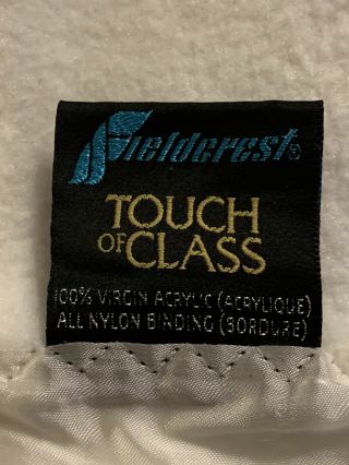 Vintage Ivory Fieldcrest Touch of Class Blanket - Washed 67” X 83” Twin 2