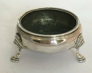 Antique Georgian Sterling Silver Salt Dish London 1750