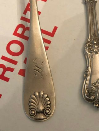 SET OF 2 STERLING SILVER SPOON & BUTTER KNIFE MARKED 3