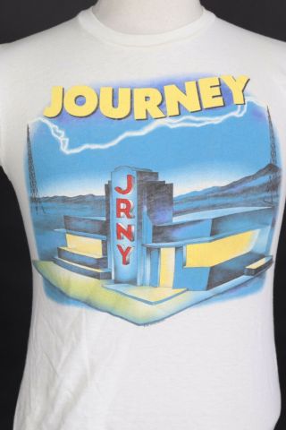 Vintage 80s Journey Raised On Radio Rock Concert T - Shirt Usa Mens Size Medium
