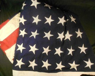 Vintage 48 Star American Flag,  1912 - 1959 All Sewn Cotton,  Large 4 