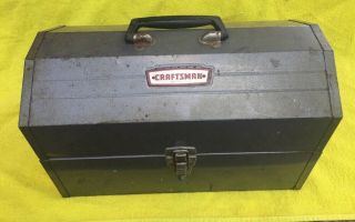 Vintage Craftsman No.  65351 Cantilever Tool Box With Crown Logo Emblem