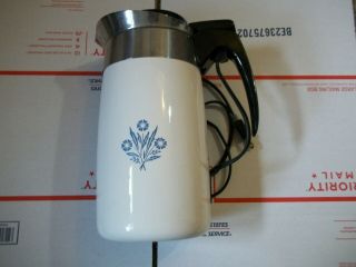 Vintage Corning Ware Blue Cornflower Electric 10 Cup Percolator Coffee Pot