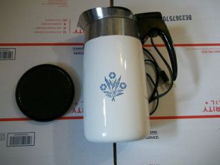 Vintage Corning Ware Blue Cornflower Electric 10 Cup Percolator Coffee Pot 3