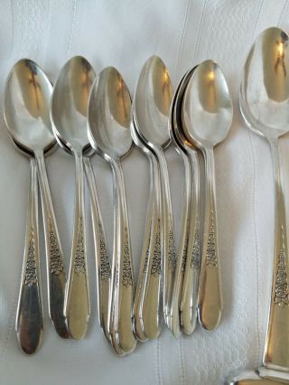 Wm.  Rogers and Son Gardenia Silverplate Flatware from 1941,  47 Piece Set 2