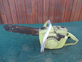 Vintage Aldens 361 Chainsaw Chain Saw With 17 " Bar /