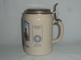Vintage München Olympic Games 1972 Pottery Beer Stein