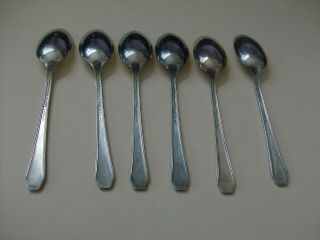 Set of Six Sterling Silver Reed & Barton Stylist Pattern Demitasse Spoons 2