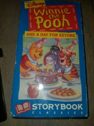 Walt Disney Winnie The Pooh And A Day For Eeyore Vhs 1998 Tape Storybook Classic