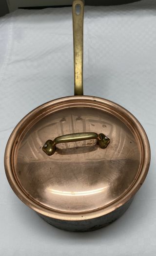 Williams Sonoma Vintage Copper/pot Sauce Pan Made In France 8” X 4” H France