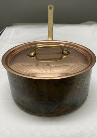 Williams Sonoma Vintage Copper/Pot Sauce Pan Made In France 8” X 4” H France 2