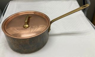 Williams Sonoma Vintage Copper/Pot Sauce Pan Made In France 8” X 4” H France 3