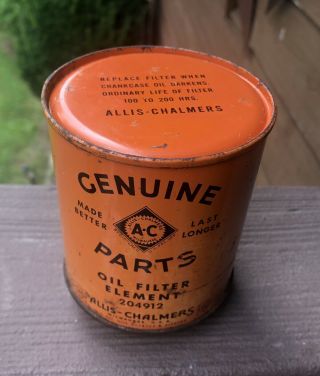 Vintage 40s 50s Allis Chalmers Oil Filter Element 204912 Shelf Display Rare