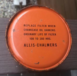 Vintage 40s 50s Allis Chalmers Oil Filter Element 204912 Shelf Display RARE 3
