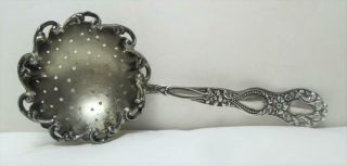 Vintage Sterling Silver Tea Strainer Spoon With Hallmark 16.  6g - 4 " X 1 5/8 "