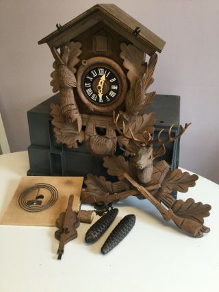 A Schneider Sohne Regula Wooden Cuckoo Clock,  West Germany,  For Spares