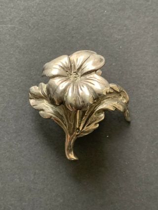 Antique Georgian Silver Teapot? - Finial / Handle - Flower / Leaf / Petal