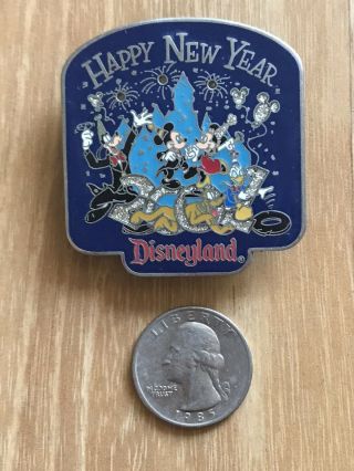 Vintage Disney Disneyland Happy Year 2001 Lite Up Pin Mickey Minnie Goofy