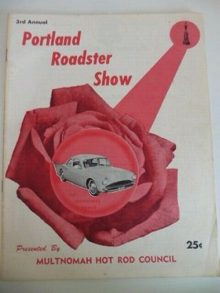 Vintage 1958 Portland Oregon Roadster Show Official Program 3rd Annual