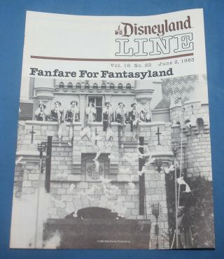 Vintage Disneyland Line Vol 15 No.  22 June 2,  1983 Cast Member Item