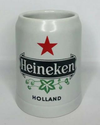 Heineken Holland Ceramic Beer Mug Stein Made By Ceramarte