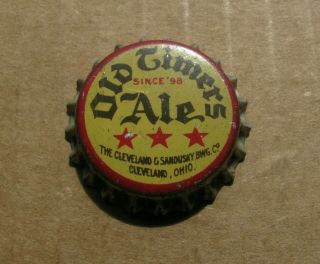 Old Timers Ale Cork Beer Cap Cleveland Sandusky Brewing Vintage Ohio