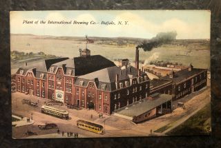 International Brewing Company Postcard - Buffalo Ny Niagara Street 1910s