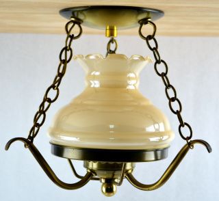 Vintage Hanging Parlor Light Ceiling Fixture Imperialites Hurricane Style Lamp