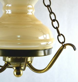 Vintage Hanging Parlor Light Ceiling Fixture Imperialites Hurricane Style Lamp 3