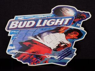 Bud Light Metal Beer Sign - Soccer Theme - 1995