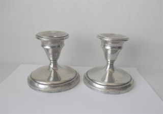 Vintage Mueck - Carey Company Sterling Candlesticks Weighted