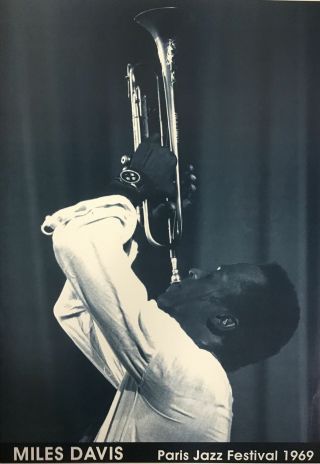 Miles Davis Paris Jazz Festival 1969 Vintage Poster 24 X 34