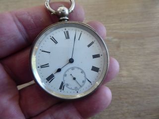 London Quality Antique Solid Silver J.  W Benson Pocket Watch