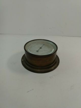 Vintage Brass Holosteric Barometer/thermometer Andrew J.  Lloyd Co.  Boston