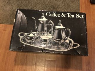 Vintage Leonard 6pc Silver - Plated Coffee/tea Set - 5004