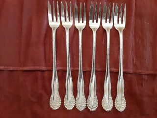 Gorham Sterling Silver Lancaster Pattern Set Of 6 Seafood Forks