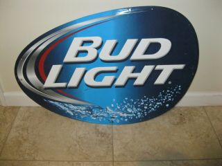2001 Bud Light Metal Beer Sign