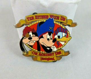 Disney Dlr Pin - Yer Either With Us Or Against Us Pirates Of The Caribbean Fab 3