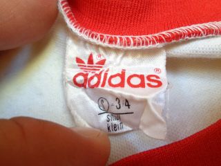ADIDAS 80s WEST GERMANY Training Vintage Football Shirt Classic White S Small 3