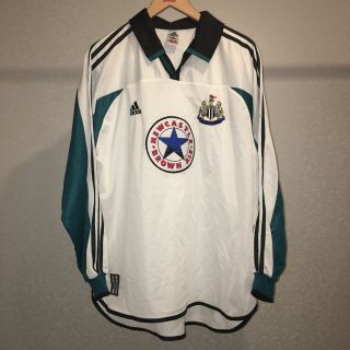 Vintage Adidas Newcastle United Away Shirt 1999 - 2000 Size Xl Longsleeve