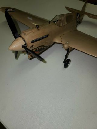 VINTAGE COX THIMBLE DROME P - 40 WAR HAWK AIRPLANE 2