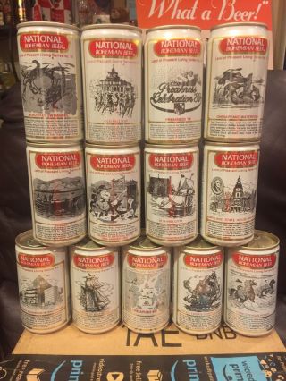 13 National Bohemian Beer Cans Mr Natty Boh Land Of Pleasant Living Baltimore Md