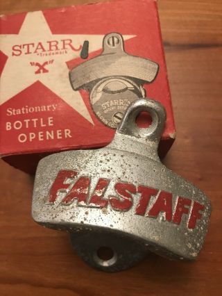 Vintage Falstaff Beer Bottle Opener.  Starr X Brown N.  News