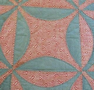 Queen Vintage Feed Sack Hand Pieced & Quilted Rob Peter To Pay Paul Quilt