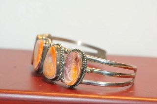 Vintage Sterling Cuff Bracelet Native American Signed Tl